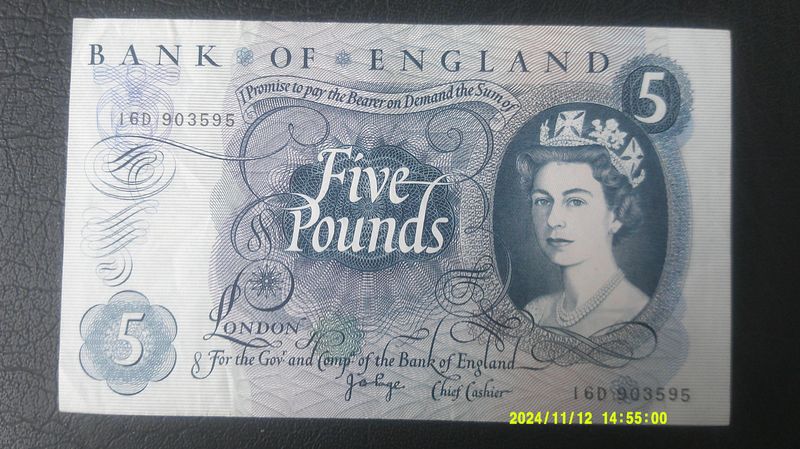 Bank of England £5 - 1970