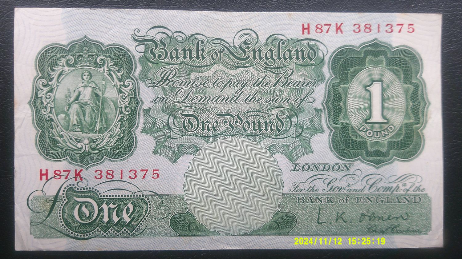 Bank of England £1 -1955