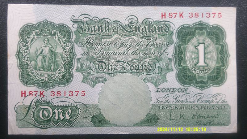 Bank of England £1 -1955