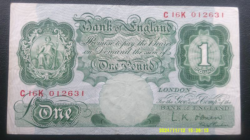 Bank of England £1 - 1955