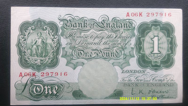 Bank of England £1 - 1955