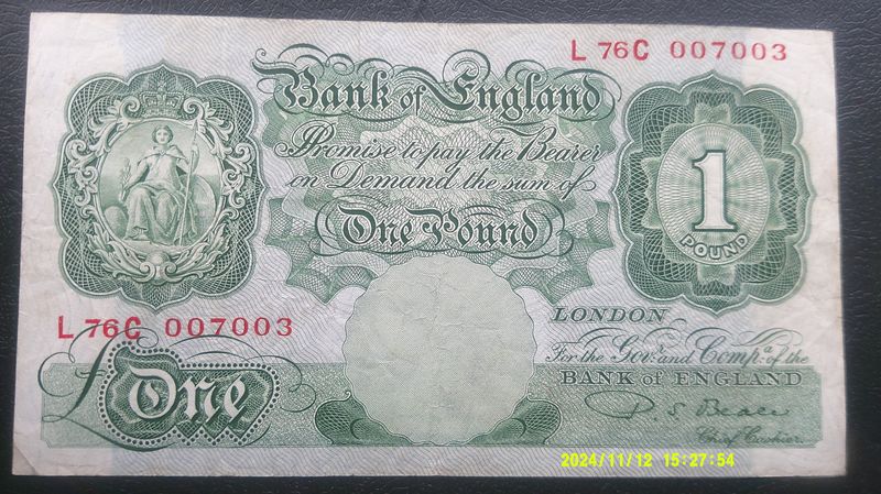 Bank of England £1 - 1950