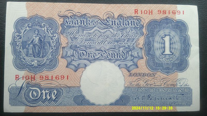 Bank of England £1 - 1940