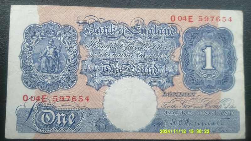 Bank of England £1 - 1940