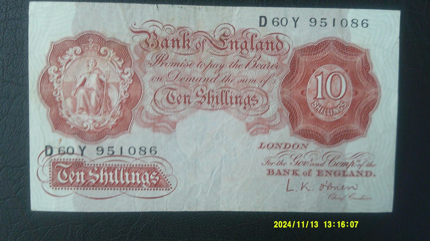 Bank of England 10/- - 1955