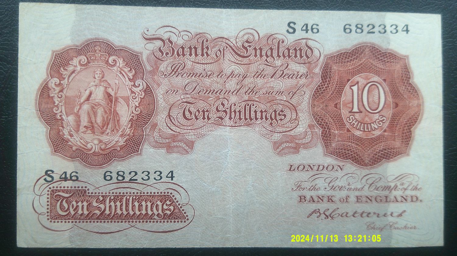Bank of England Ten Shillings - 1930