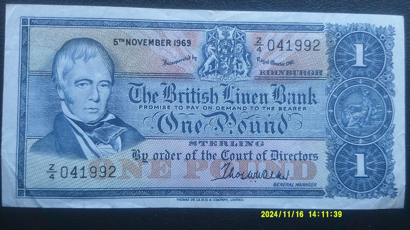 British Linen Bank £1 - 1969