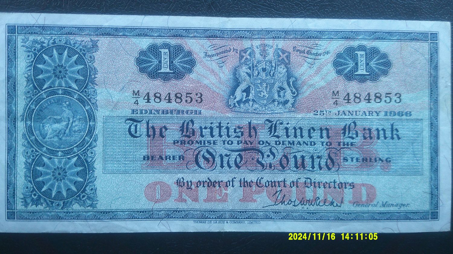 British Linen Bank £1 - 1966