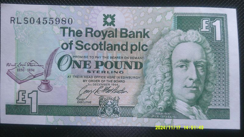 Royal Bank of Scotland £1 - 1994 (R.L.S.)