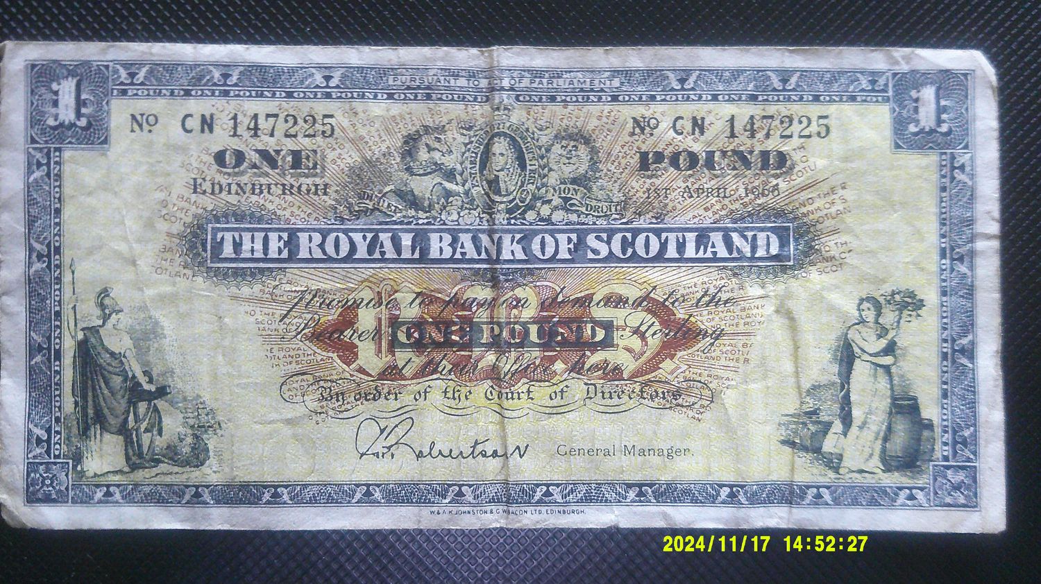 Royal Bank of Scotland £1 - 1966