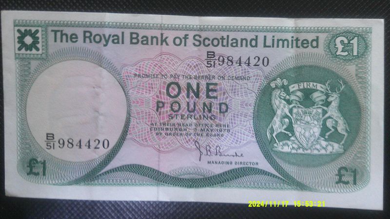 Royal Bank of Scotland £1 - 1978