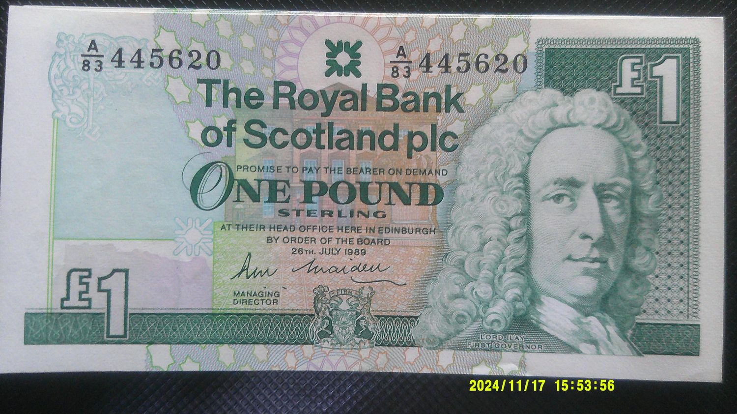 Royal Bank of Scotland £1 - 1989
