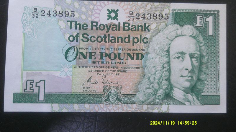 Royal Bank of Scotland £1 - 1991