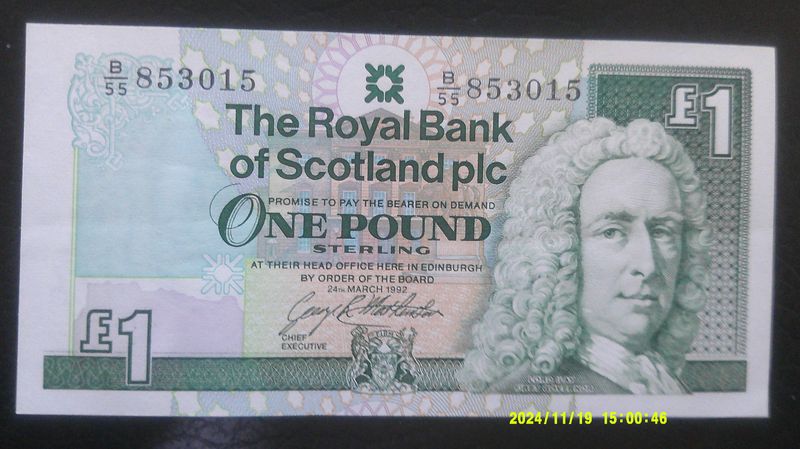 Royal Bank of Scotland £1 - 1992