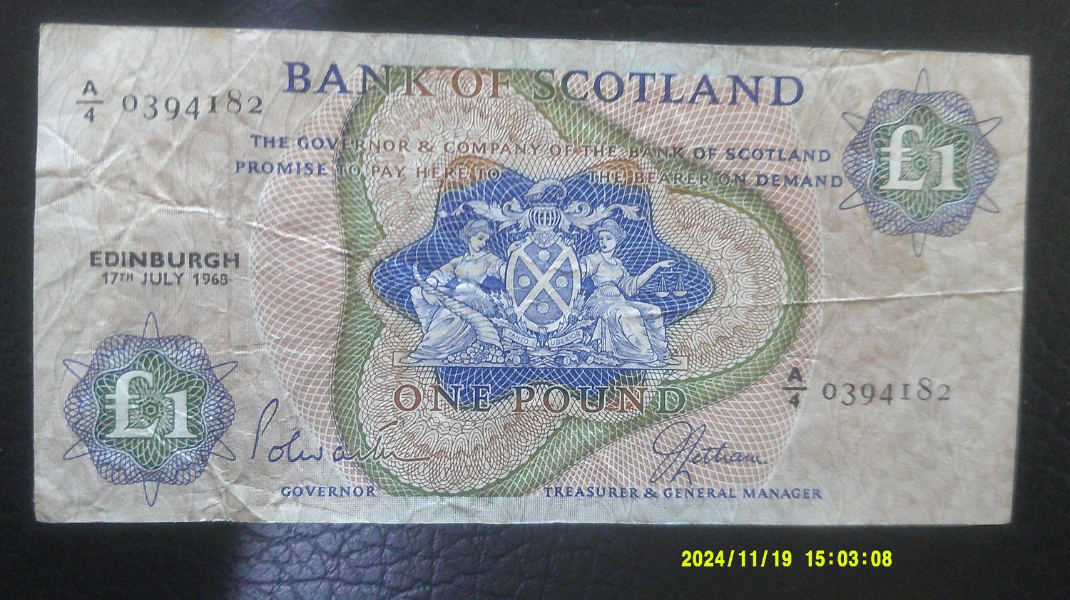 Bank of Scotland £1 - 1968