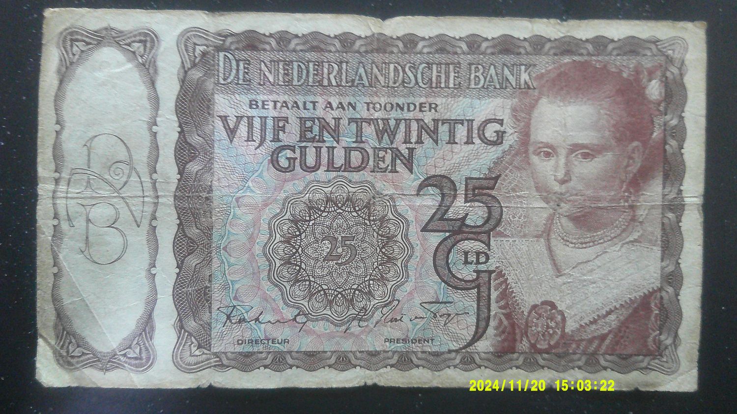 Netherlands 25 Gulden - 1944
