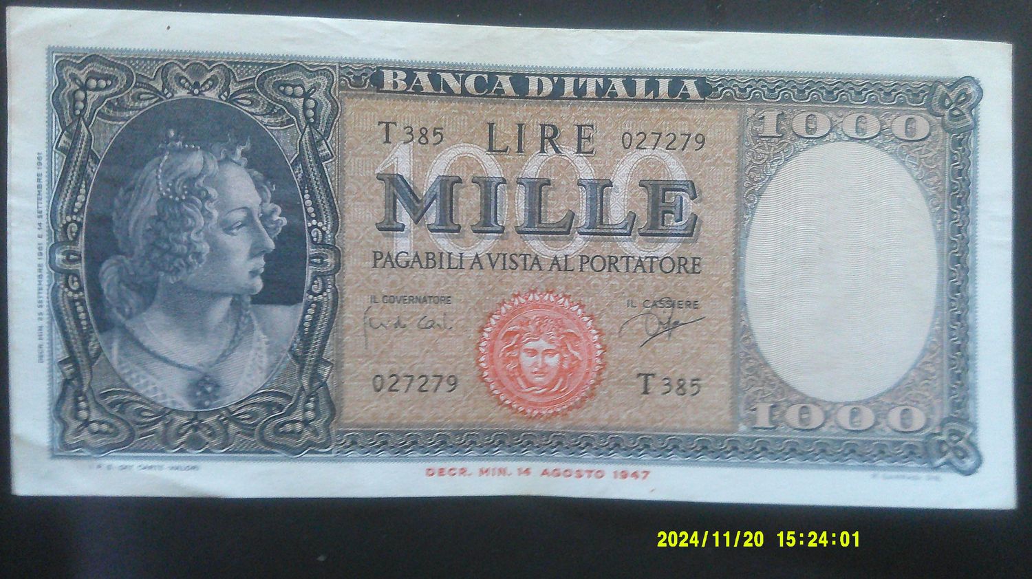 Italy 1000 Lire - 1947