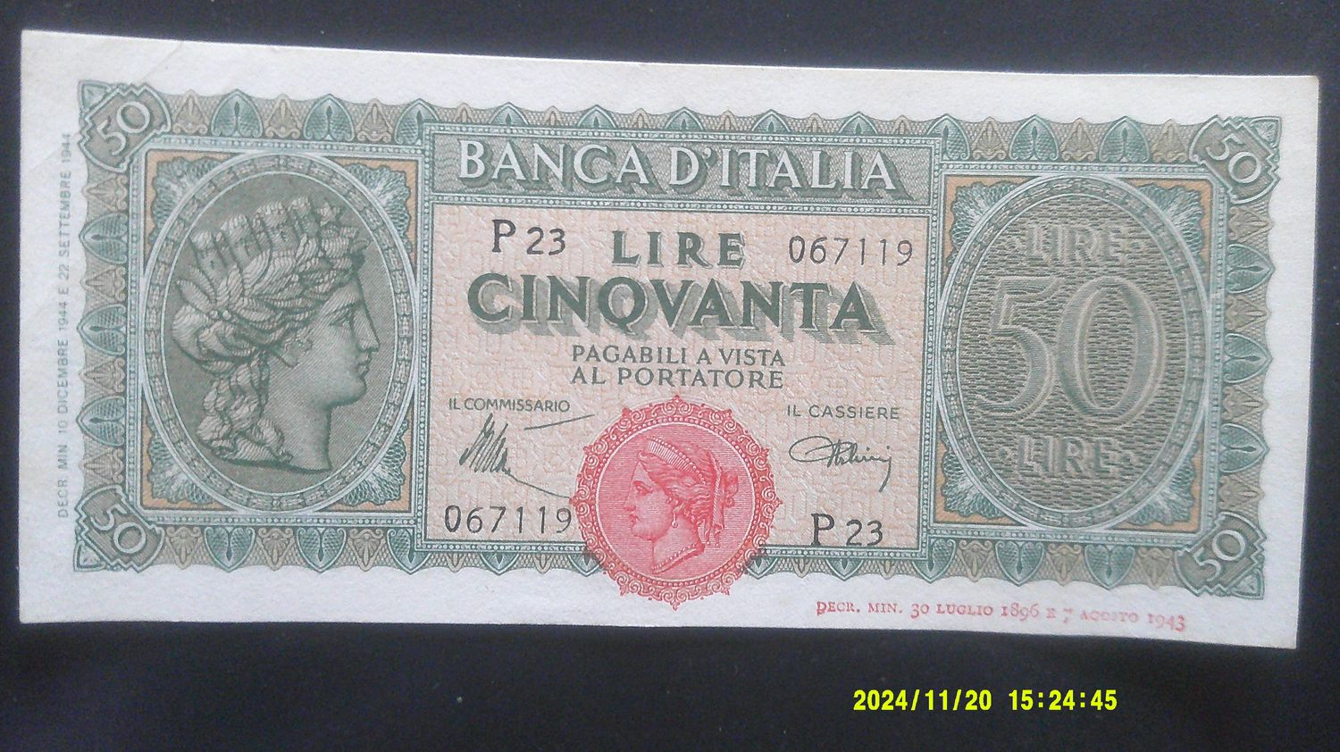 Italy 50 Lire - 1943