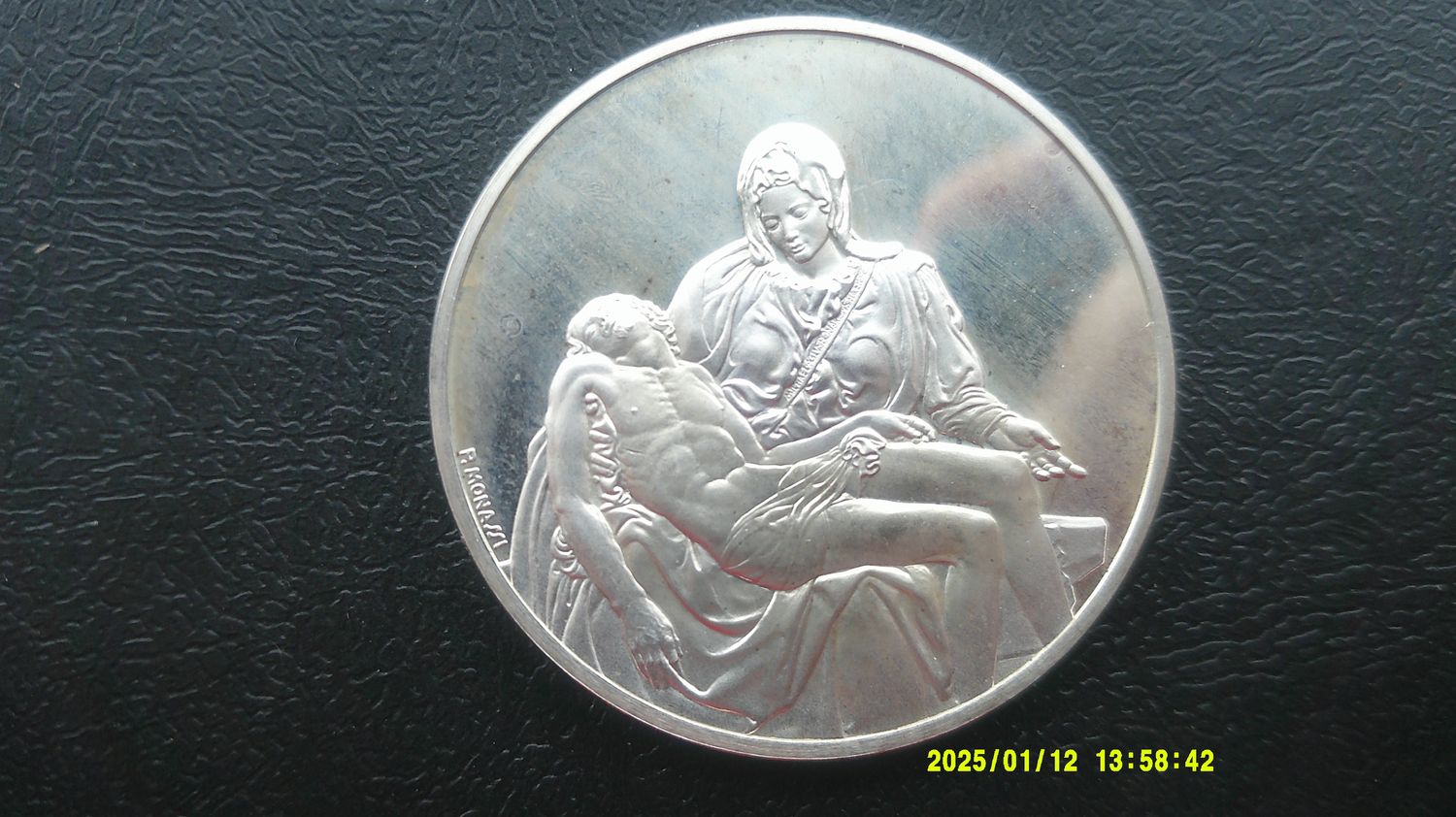 Pinches Silver Pieta Medal - 1970