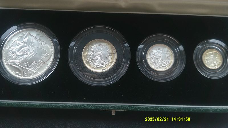 2003 - 4 Coin Silver Proof Britannia Set  MRPD