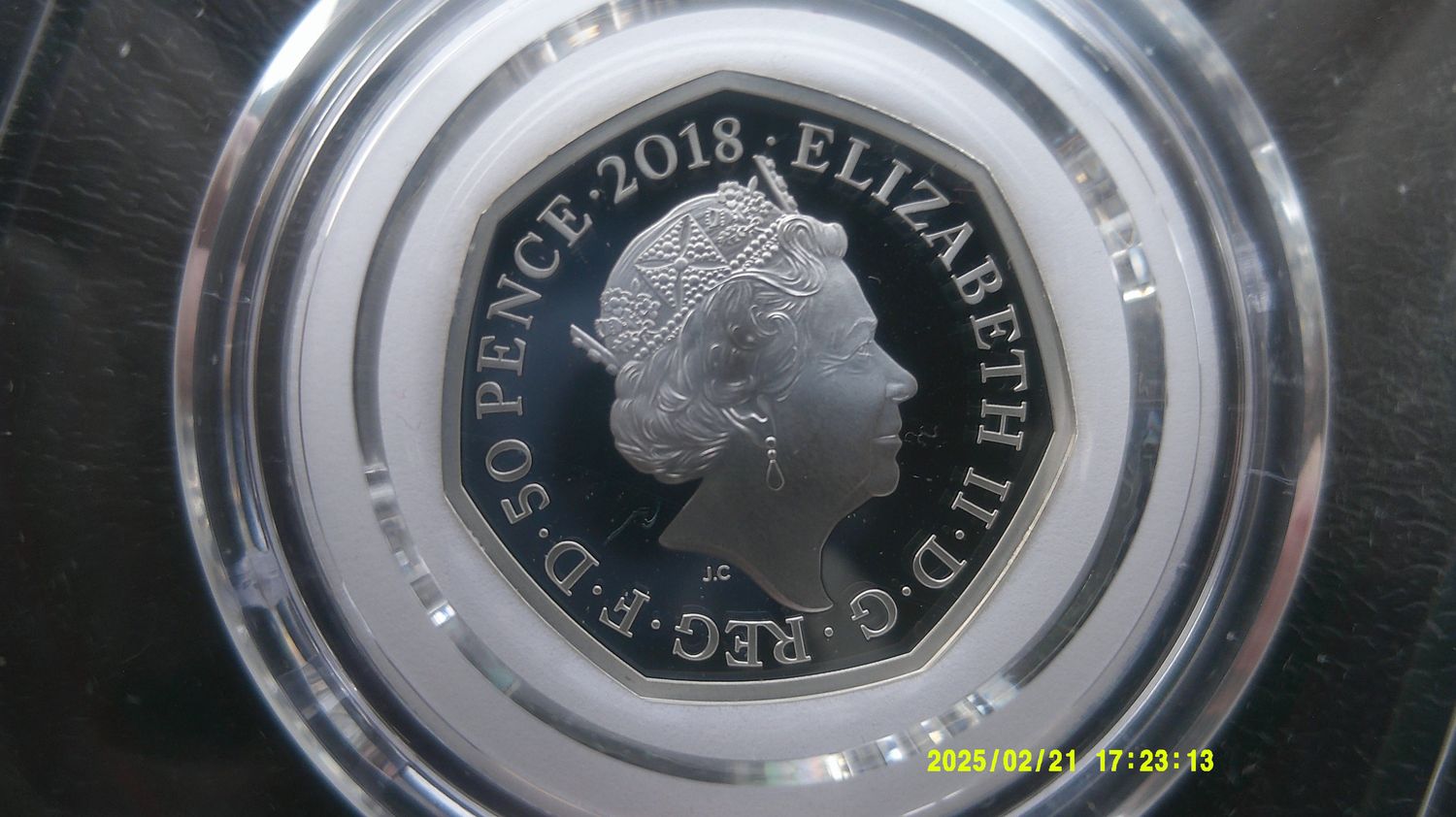 2018 - Colourised Silver Proof Fifty Pence  (Flopsy Bunny)  MRPD1
