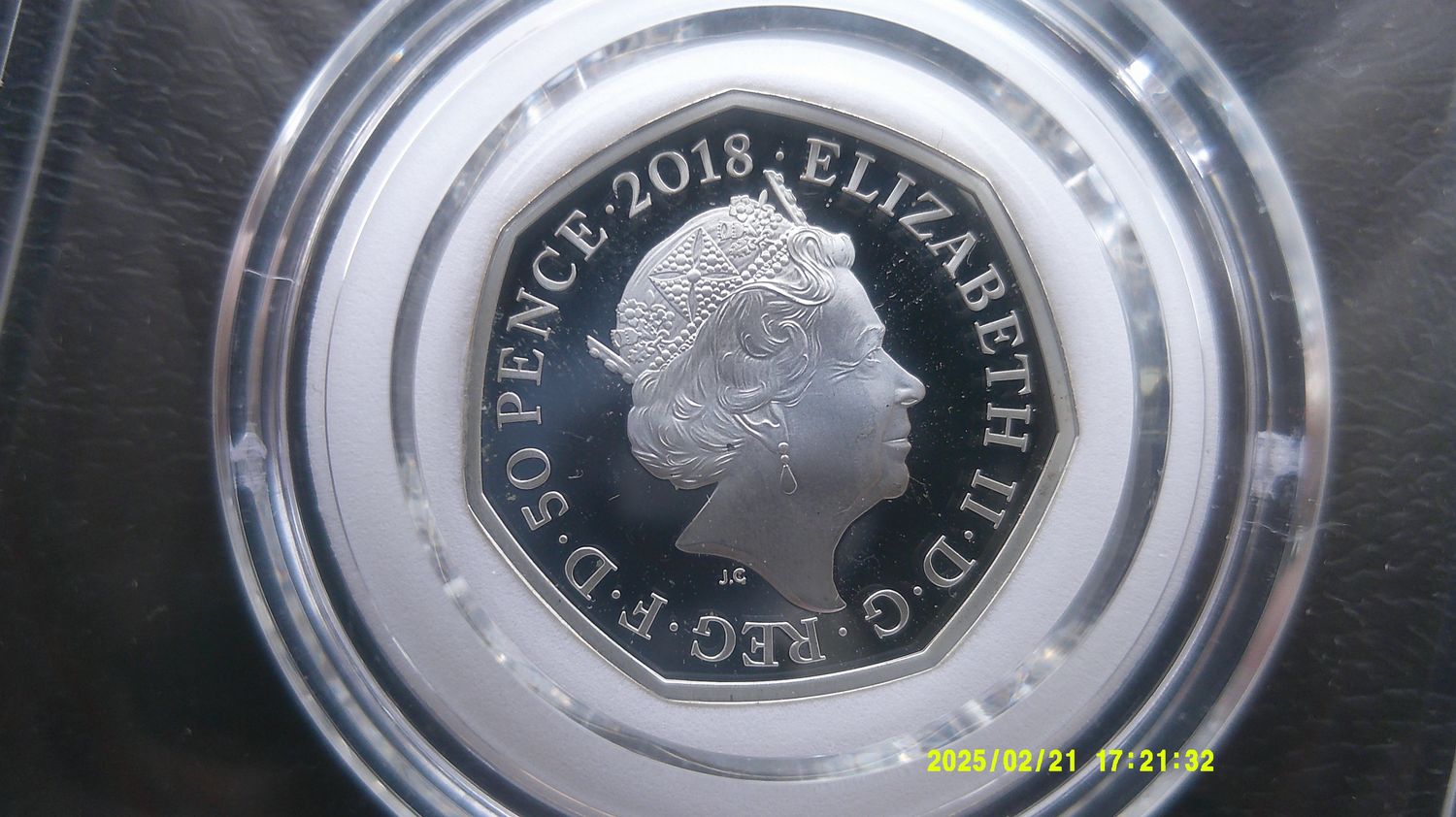 2018 - Colourised Silver Proof Fifty Pence  (Tailor of Gloucester) MRPD1