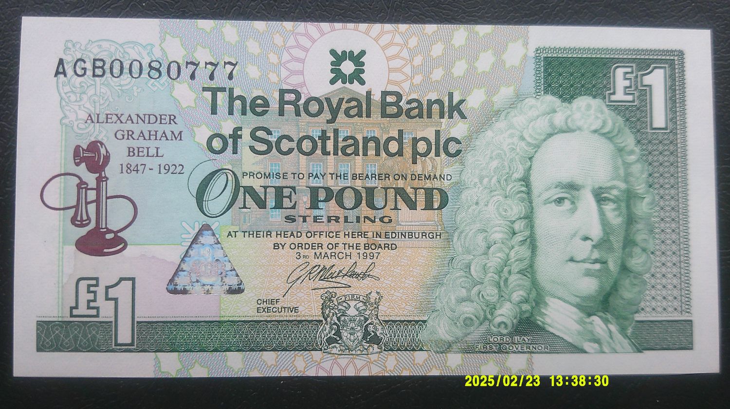Royal Bank of Scotland £1 - 1997  (Alexander Graham Bell)
