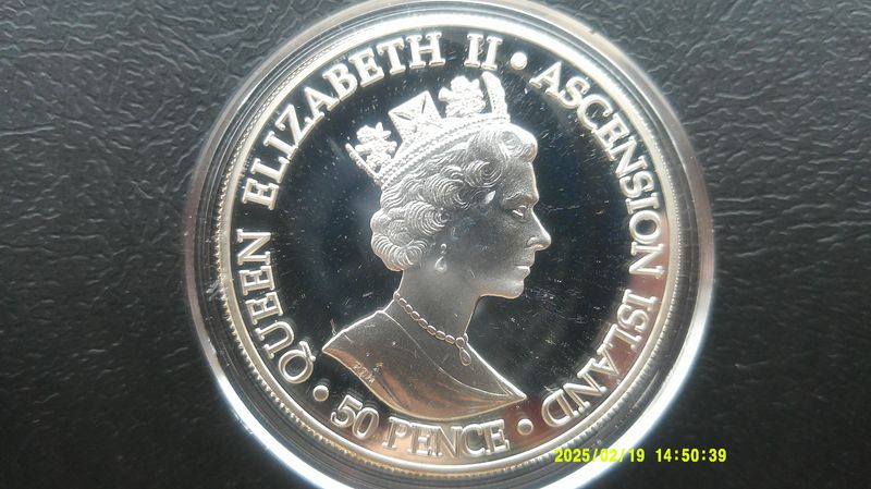 Ascension Island Silver Proof Fifty Pence - 2001 (100th Anniversary of the Death of Queen Victoria)  PDHR