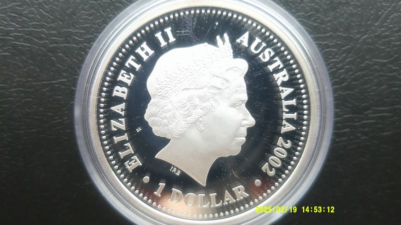 Australia 1 Dollar Silver Proof  - 2002 (Golden Jubilee) PDHR