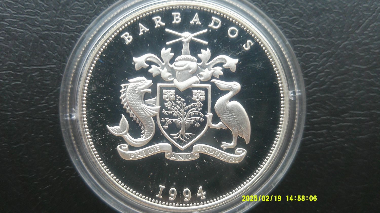 Barbados 5 Dollars Silver Proof - 1994  PDHR