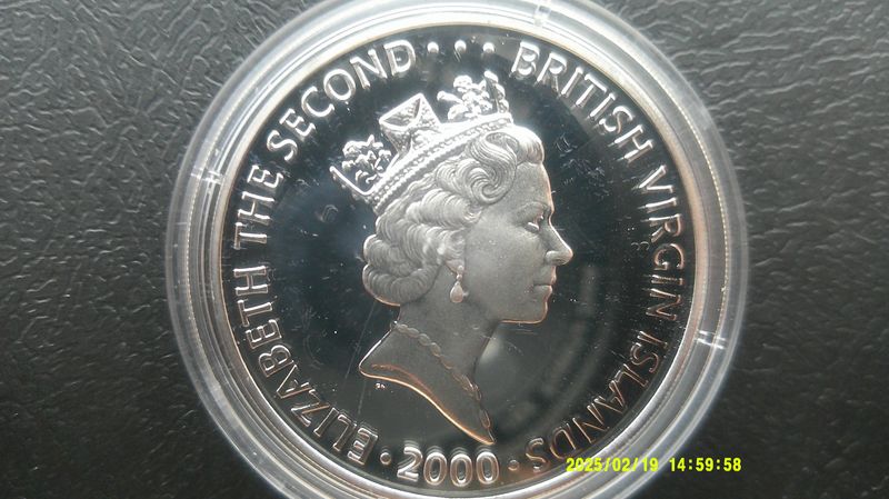 British Virgin Islands Silver Proof  $10 - 2000 (Queen Mother Series)  PDHR