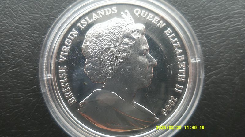 British Virgin Islands Silver Proof $10 - 2006 (The Queen with Duke of York)  PDHR