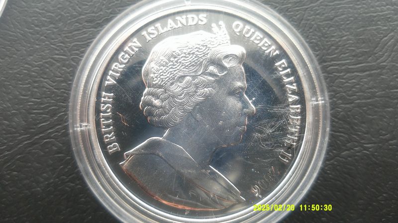 British Virgin Islands Silver Proof $10 - 2006 (Queen with Royal  Family) PDHR