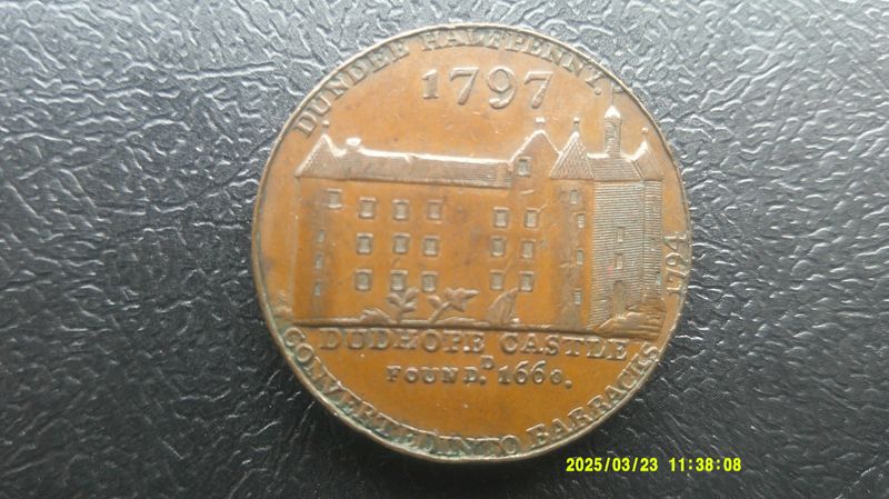 Dundee Halfpenny Token - 1797 (Dudhope Castle)