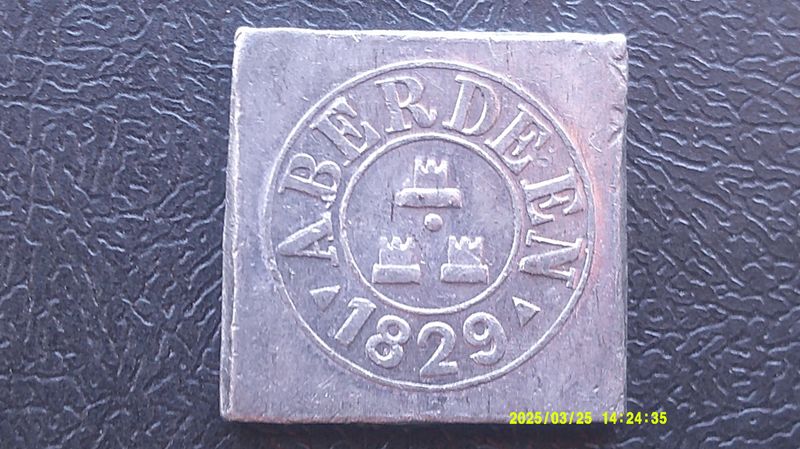 Communion Token Aiberdeen West - 1829