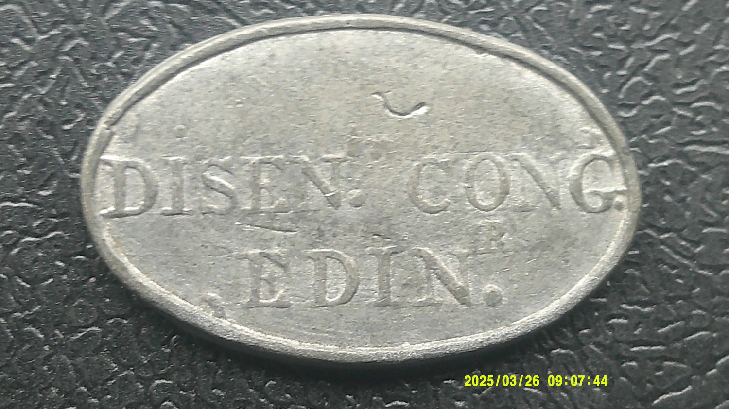 Communion Token Disen Edinburgh - 1830