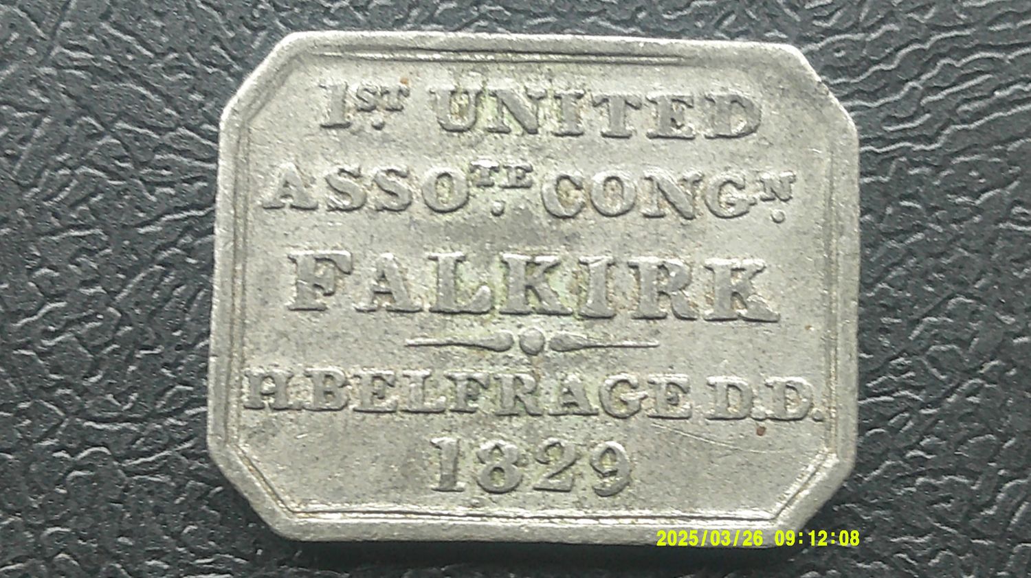 Communion Token Falkirk - 1829