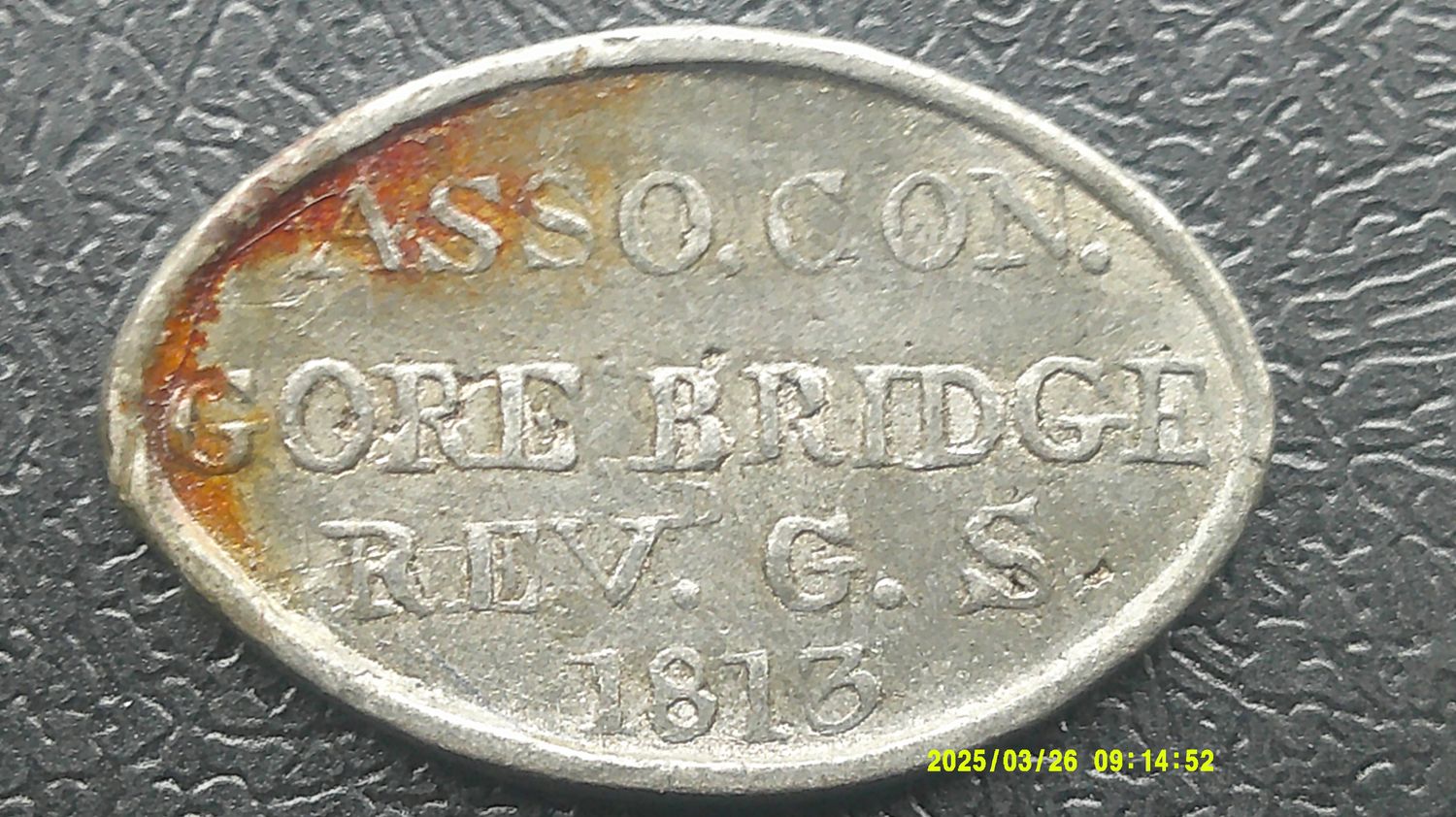 Communion Token Gore Bridge- 1813