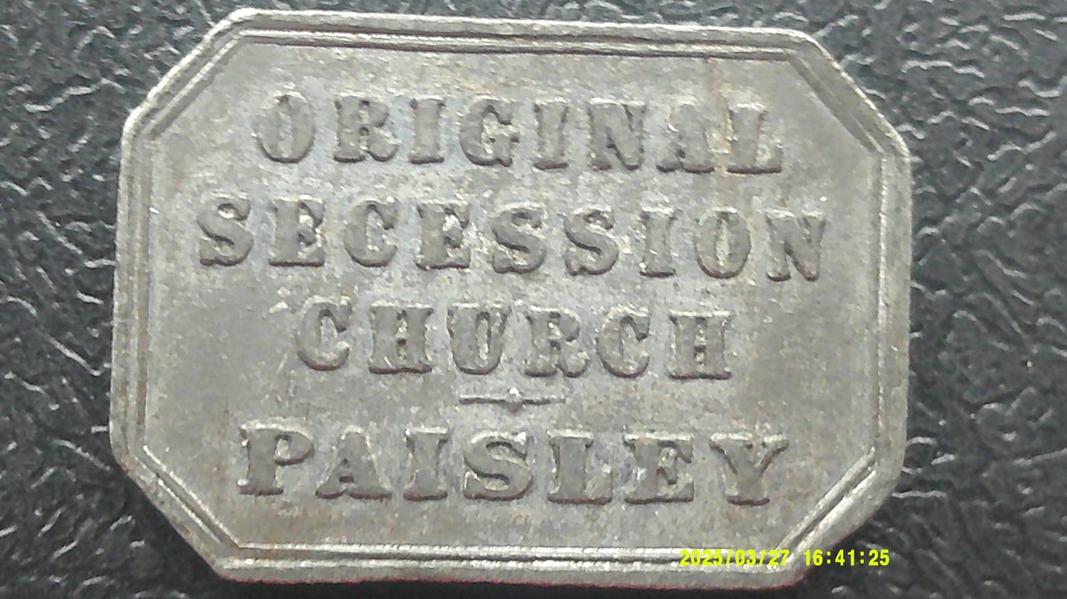 Communion Token Paisley Original Secession - No date