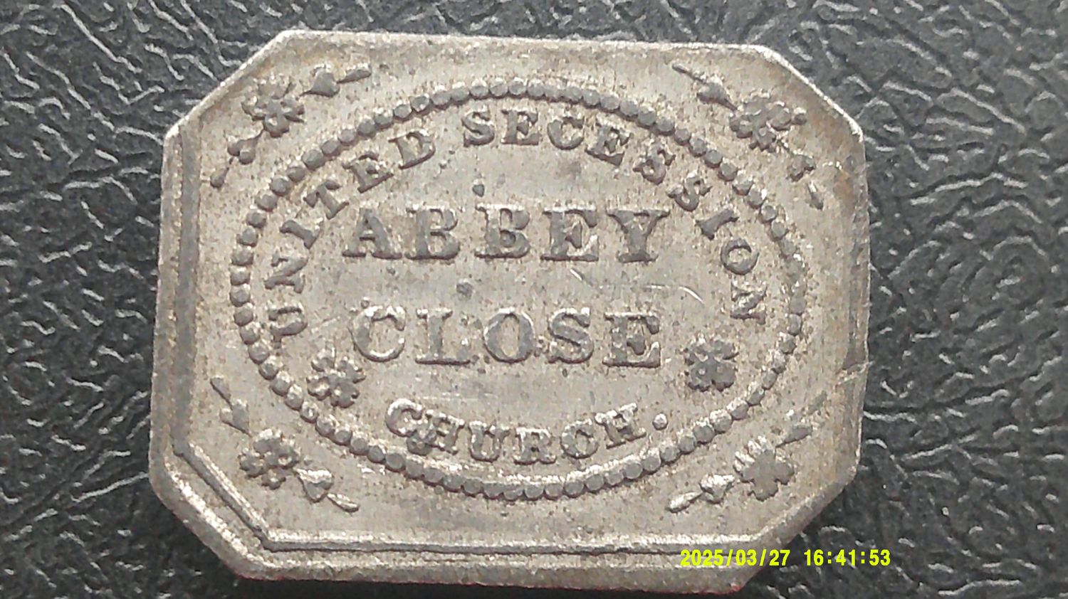 Communion Token Paisley Abbey Close - No Date