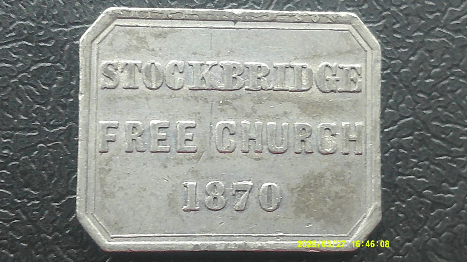 Communion Token Stockbridge - 1870