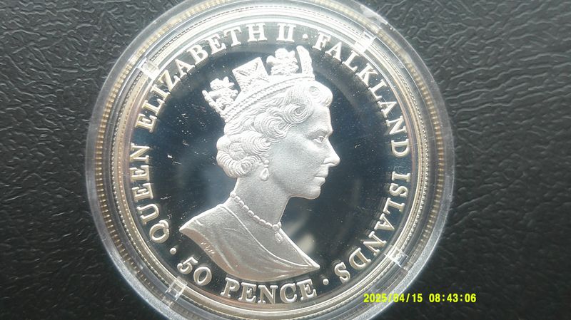 Falkland Islands Silver Proof  Fifty Pence -  2001 (100th Anniversary of the Death of Queen Victoria) PDHR