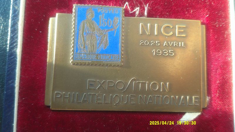 Nice Exposition Philatelique Nationale Medal - 1935