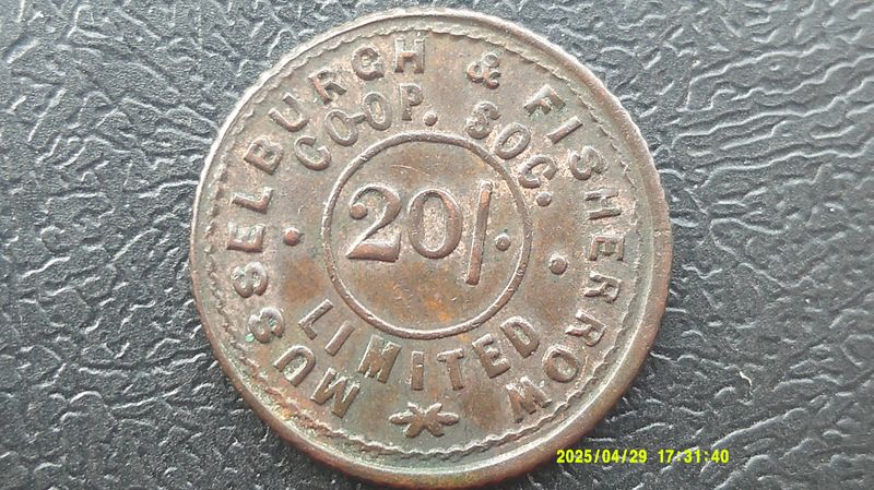 Musselburgh & Fisherrow Coop 20 Shillings