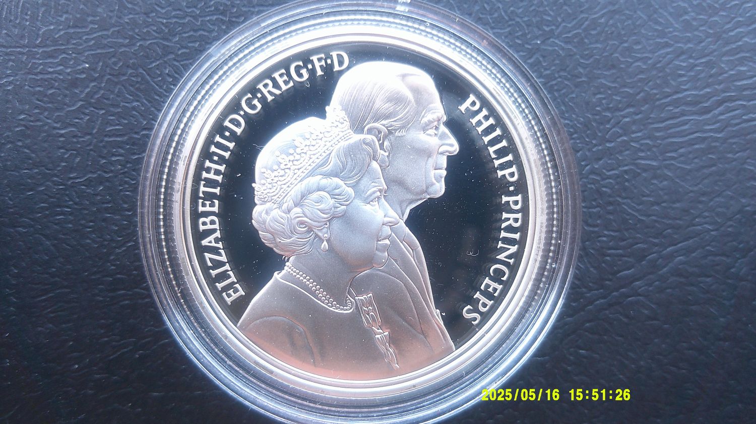 1997 - Silver Proof Five Pounds (Golden Wedding)  MRPD1