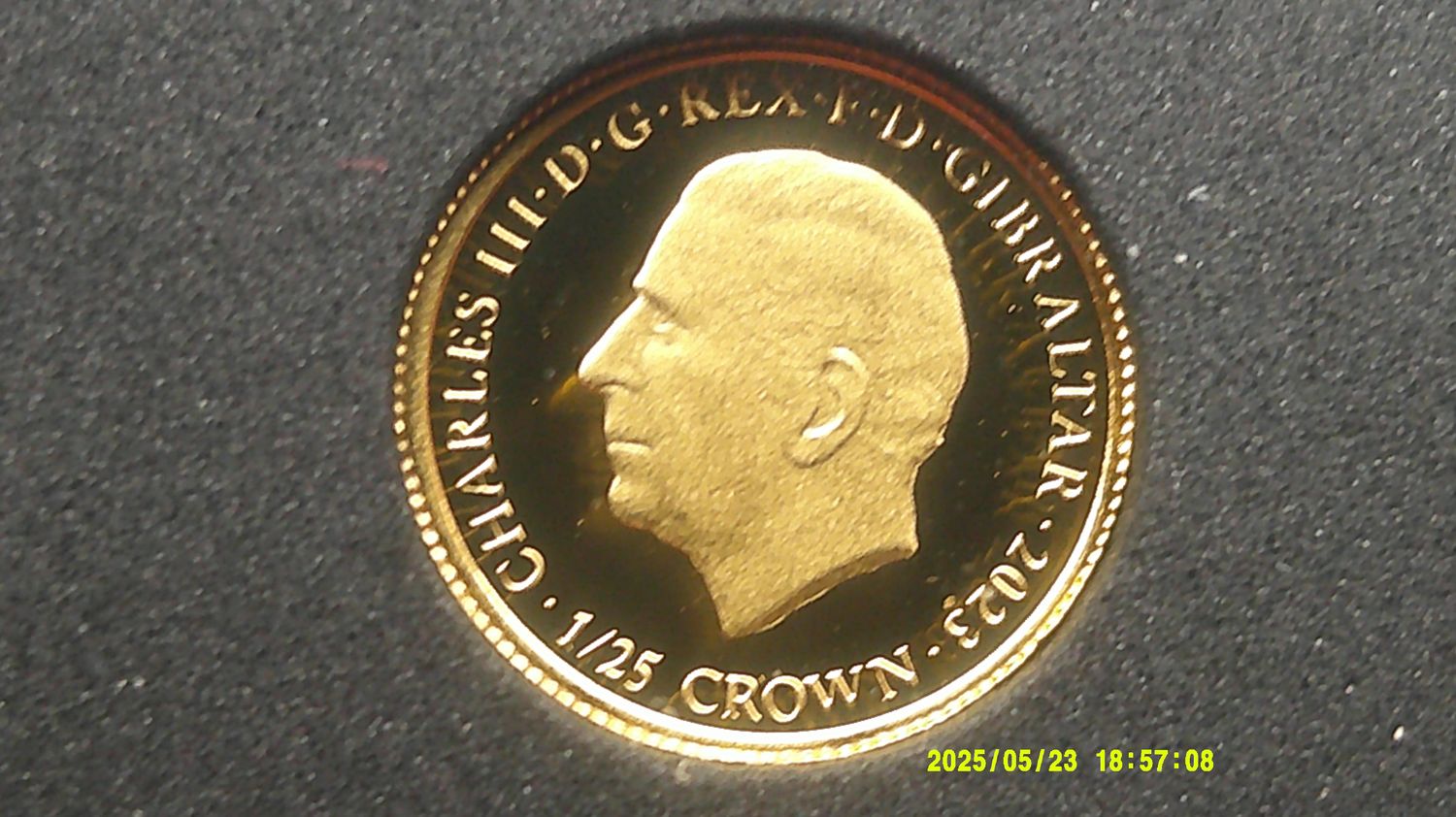 Gibraltar Gold 1/25 Crown = 2023) (Westminster Abbey ) (MRPD)