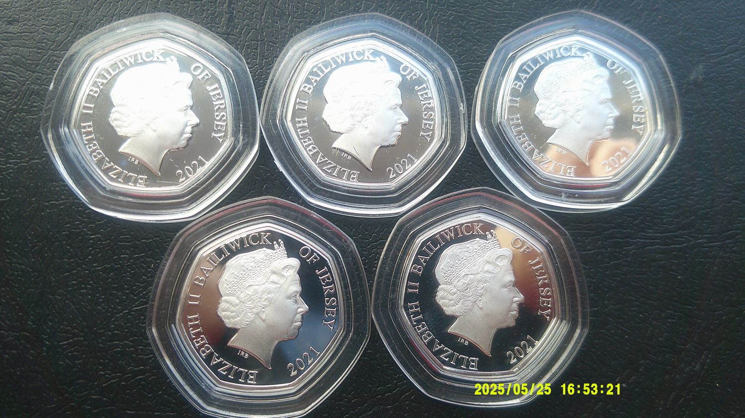 Jersey 5 Coin Royal British Legion Fifty Pence Poppy Set  Foreign Drawer HR