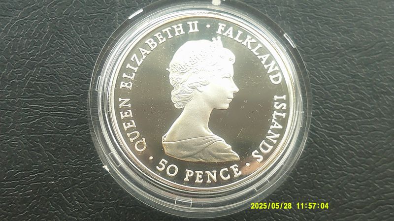 Falkland Islands Silver Proof Liberation Crown - 1985 ) MRPD