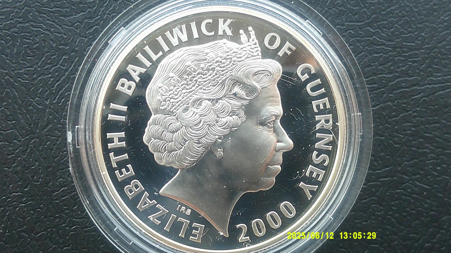 Guernsey £5 Silver Proof - 2000  (Queen Mothers Centenary) PDHR