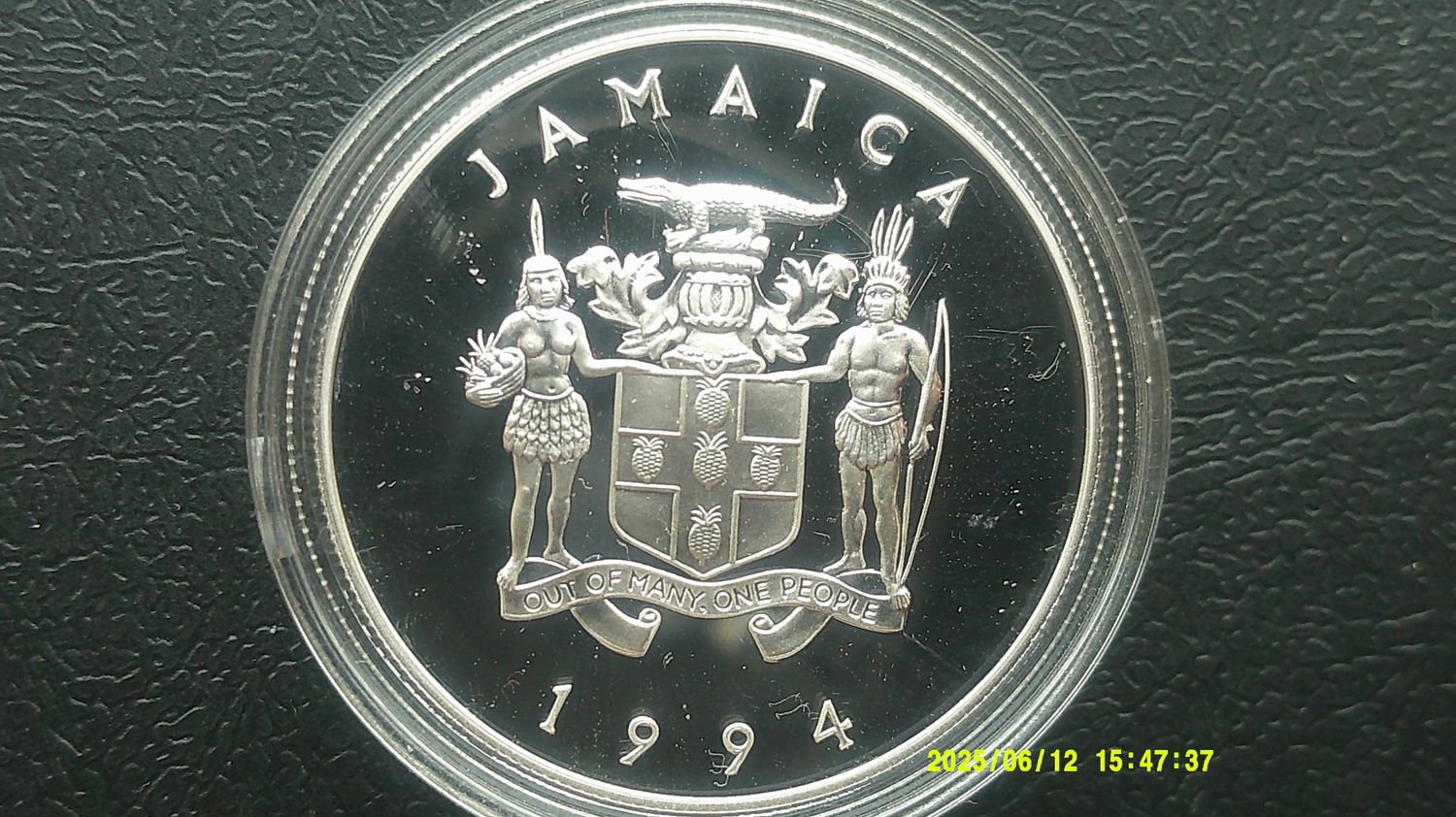 Jamaica 25 Dollars Silver Proof  - 1994 (Queen Elizabeth The Queen Mother)